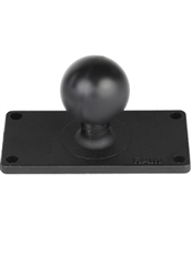 2 Inch x 4 Inch Aluminum Plate with 1.5 Inch Dia. Ball (4-Hole Pattern of 1.5