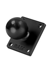 2 Inch x 1.7 Inch Square Aluminum Plate AMPS Compatible Plate with 1.5 Inch Ball (4-Hole AMPS: 1.181