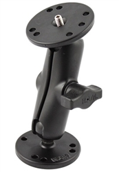 2.5 Inch Round Base with STANDARD Sized Length Arm and 2.5 Inch Dia. Plate with 1/4"-20 Male Aluminum Camera Stud