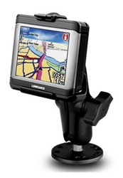 Flat Surface Mount and Lowrance RAM-HOL-LO8U Holder for Selected XOG Series