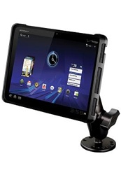 2.5 Inch Diameter Base and Standard Sized Arm with with RAM-HOL-TAB6U for iPad Air (Fits w/o Case), Motorola XOOM & Samsung GALAXY Tab 10.1 2014 Edition Tablet Cradle (Fits with or w/o Case)