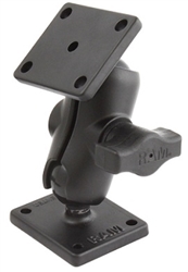 RAM Drill-Down Double Ball Mount with SHORT Sized Length Arm and Rectangle AMPS Plates