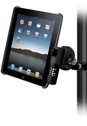 Handlebar Mount with Zinc U-Bolt (Fits .5 to 1.25 Dia.), Standard Sized Length LOCKING Arm and RAM-HOL-AP8LU LOCKING Holder for Apple iPad 3, iPad HD, iPad 2, iPad WITHOUT Case or Cover