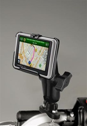 Handlebar Mount with Zinc U-Bolt (Fits .5 to 1.25 Dia.), Standard Sized Length Arm & Garmin RAM-HOL-GA33U Holder (Selected nuvi 1100, 1200 Series)