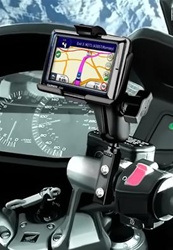 Brake/Clutch Assembly Mount or U-Bolt Handlebar Mount with Standard Sized Arm and Garmin RAM-HOL-GA37U Holder (Selected nuvi 1690 Series)