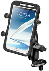 Motorcycle Fork Stem Mount and Standard Sized Length Arm with RAM-HOL-UN10BU  Large X-Grip Phone Holder (Fits Device Width 1.75" to 4.5")