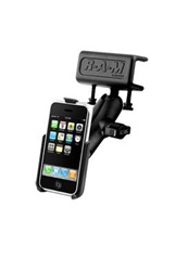 U Clamp (Aviation Glare Shield) Fits Flat Edge 0.17" to 1.12" with Short Sized Arm and Apple RAM-HOL-AP7U Holder (iPod Touch 2nd & 3rd Gen WITHOUT Case or Cover)