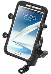 Universal Plate with 9 Millimeter Hole, Standard Sized Length Arm and RAM-HOL-UN10BU  Large X-Grip Phone Holder (Fits Device Width 1.75