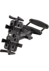 Square Rail Clamp Base 3 Inch Max Width with 1.0 Inch Ball, Medium Sized Arm and RAM-HOL-UN4U Univ. Finger Gripping Cradle (Fits Device Width 1.25" to 3.5" Including GPS, eTrex, 2 Way Radios, Smartphones with Cover/Case)