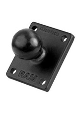 2 Inch x 1.7 Inch Square Aluminum Plate AMPS Compatible Plate with 1.0 Inch Ball (4-Hole AMPS: 1.181