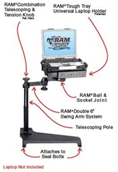 Toyota RAV4 (2005-2011) and Highlander (2005-2007) Laptop Mount System