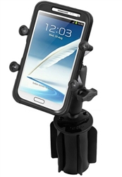 RAM-A-Can Cup Holder Mount with RAM-HOL-UN10BU Large X-Grip Phone Holder (Fits Device Width 1.75