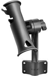 RAM-TUBE Jr. Fishing Rod Holder with Standard 6 Inch Spline Length Post and Bulkhead Mounting Base