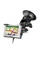 Single 3.25" Dia. Base with Twist Lock, Plastic Dual Pivot Arm and Garmin RAM-HOL-GA23U Holder (Selected nuvi 600 Series)