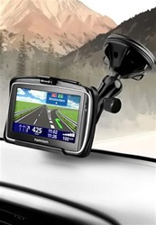 Single 2.75" Dia. Suction Cup Base with Twist Lock, PLASTIC Arm and TomTom RAM-HOL-TO9U Holder (Selected GO 740 Live Series)