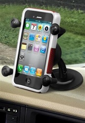 Lil' Buddy Universal Mount with RAM-HOL-UN7U Universal X Grip Spring Loaded Holder (Fits Device Width 1.875