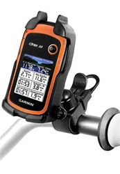 Easy Strap Base with Rubber Strap, SHORT Arm and Garmin RAM-HOL-GA48U Holder (Select eTrex 10, 20, 30 Series)